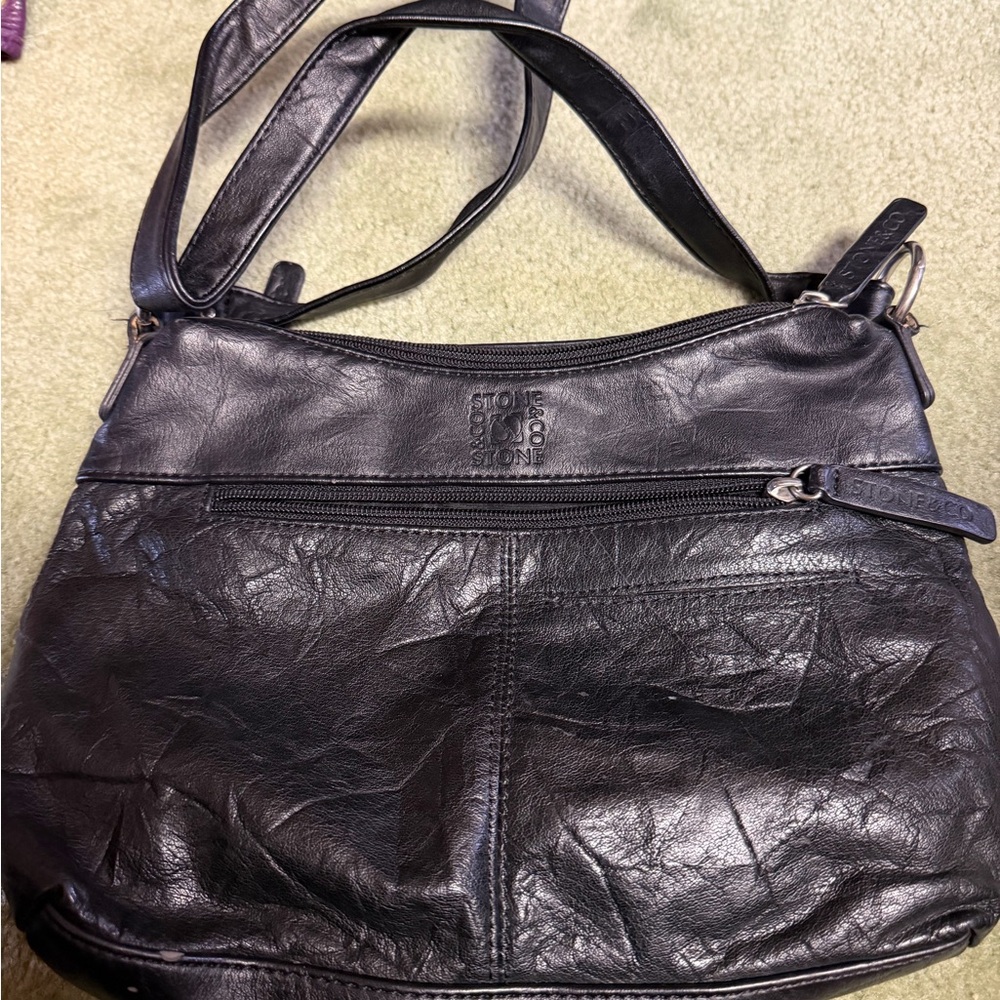 Stone & Co. Multicolor Patchwork Leather Shoulder… - image 3